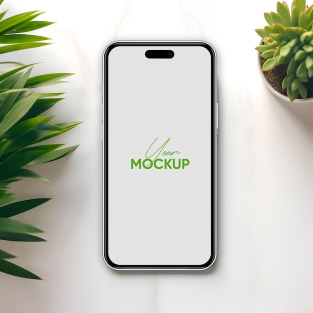 High quality realistic high quality smartphone mockup with isolated background Smart phone mockup