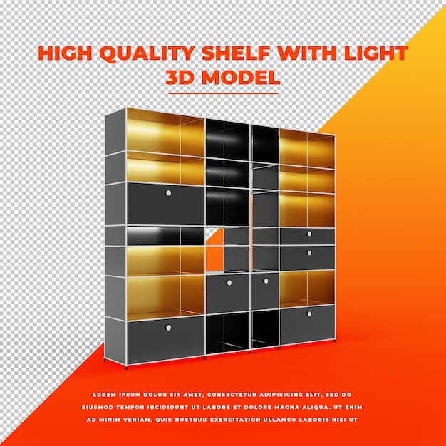 High quality shelf with light