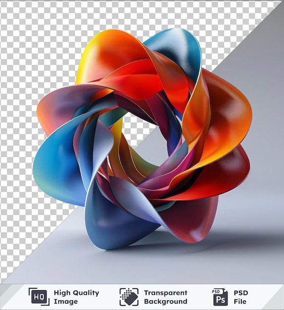 PSD psd trasparente di alta qualità astratto grafica a forma 3d colorata come modello di etichetta generativa ai cg cg c g cg cg cg