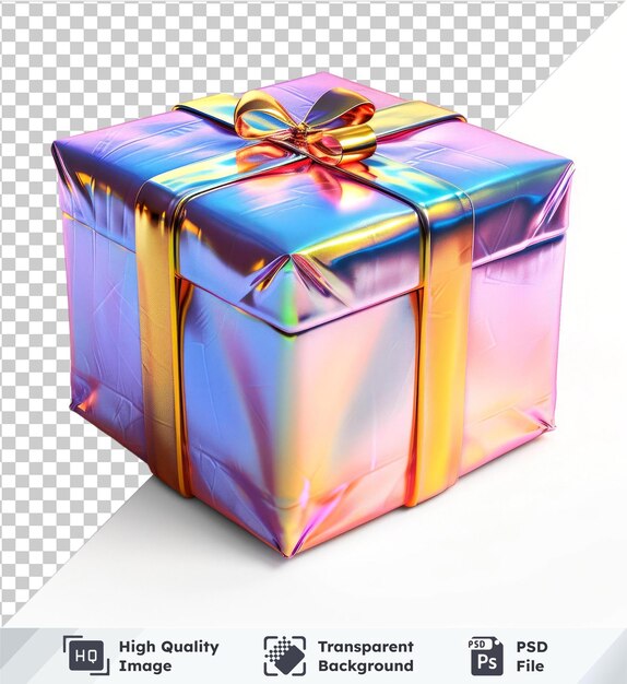 PSD scatola regalo psd trasparente di alta qualità isolata su sfondo trasparente