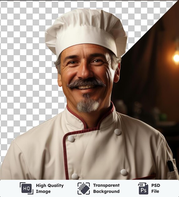 High quality transparent psd realistic photographic chef _ s gourmet cuisine the chef