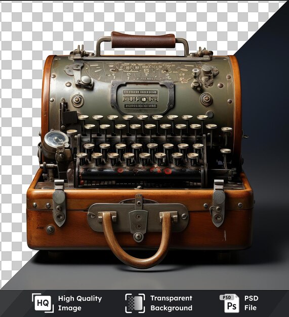 PSD high quality transparent psd realistic photographic cryptologist _ s enigma machine type machine