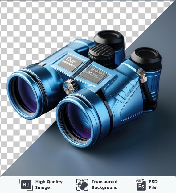 PSD high quality transparent psd realistic photographic zoologist _ s binoculars a blue camera