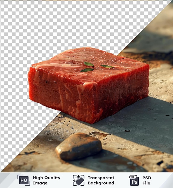 PSD high quality transparent psd steaks on a cutting board