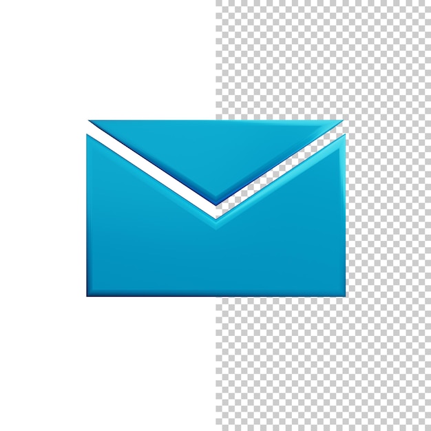 High Resolution 3D Message Icon in Transparent Background