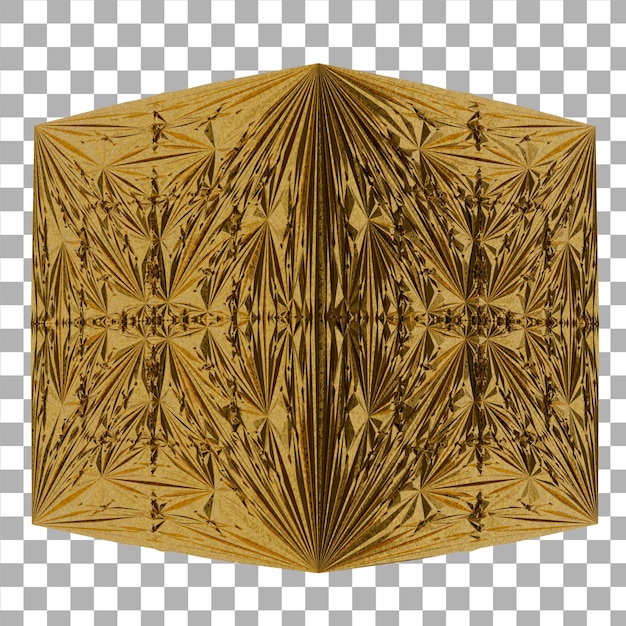 PSD high resolution and detail of abstract functional golden background art luxury fractal, 3d render