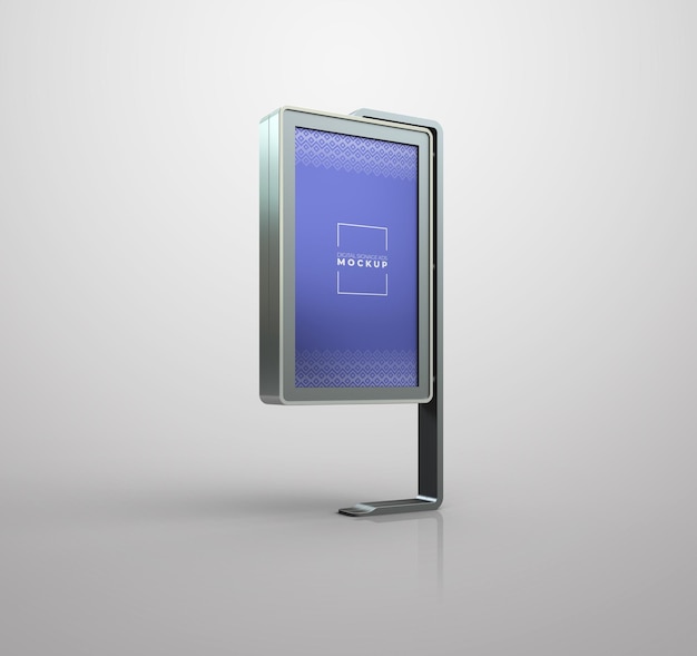 High resolution digital signage ads PSD mockup with editable layers