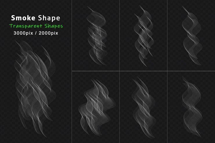 PSD high resolution isolated fire smoke