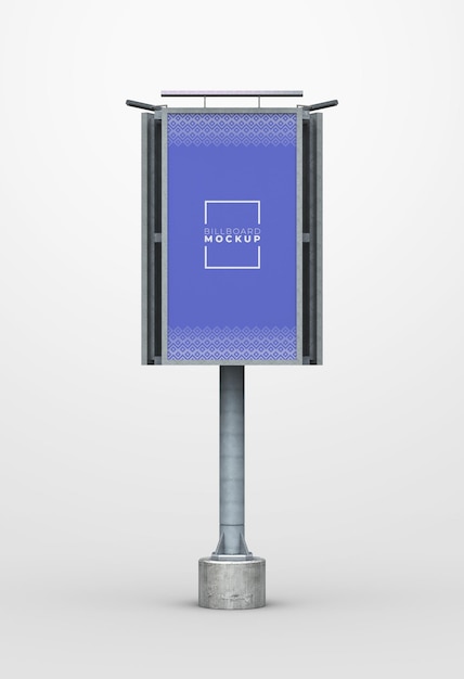 High resolution portrait oriented PSD billboard mockup with editable layers