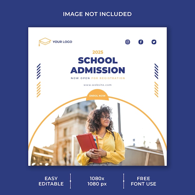 PSD high school admission social media template