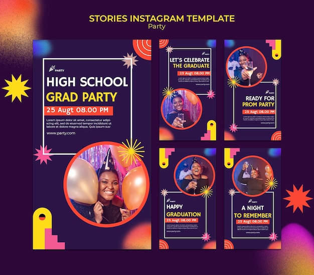High school grad party instagram stories