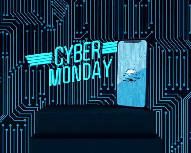 PSD Высокотехнологичный телефон cyber monday commercial