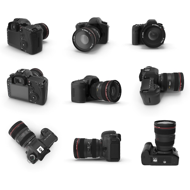 HighEnd DSLR-camera's uit meerdere perspectieven 3D