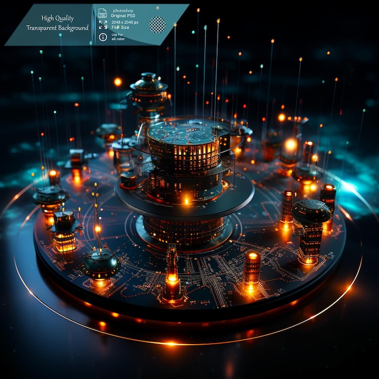 PSD highfrequency band used for satellite communication on a transparent background
