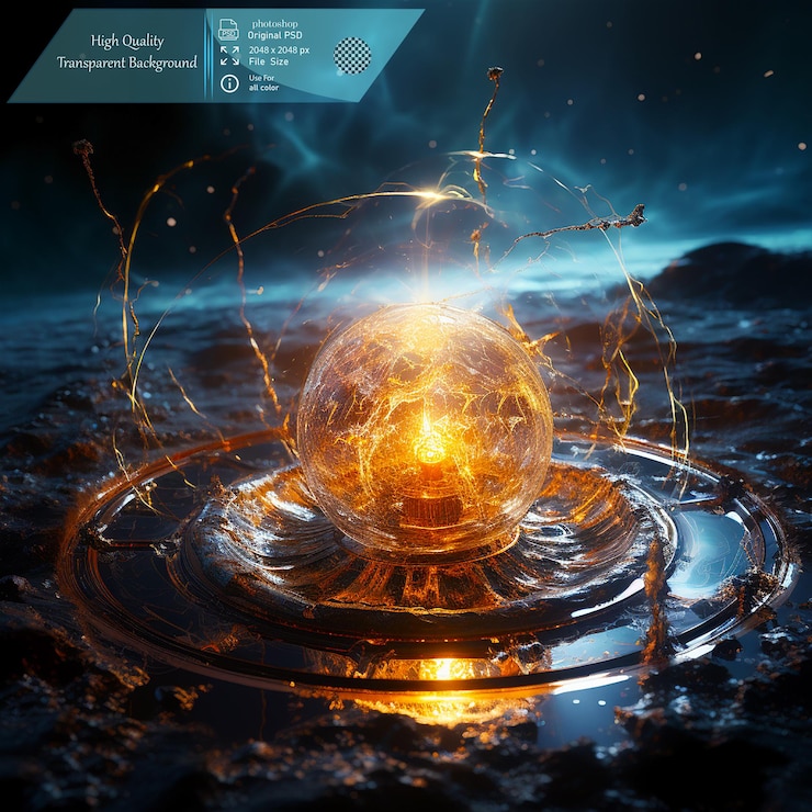 PSD a highly magnetized rotating neutron star that emits beams of radiation on transparent background
