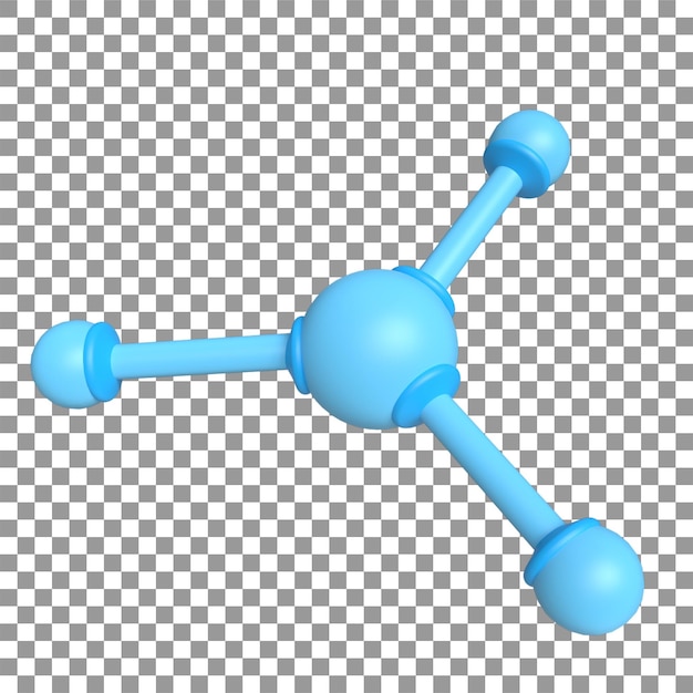 PSD highquality 3d structural chemical formula object rendering