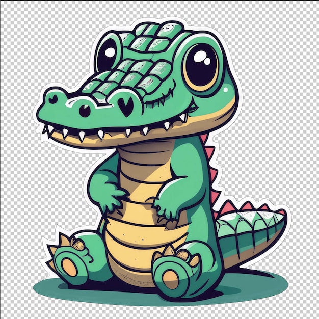 PSD highquality alligator image in png