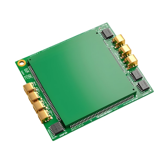 highquality green circuit board 3d rendering for electronics and technology design projects
