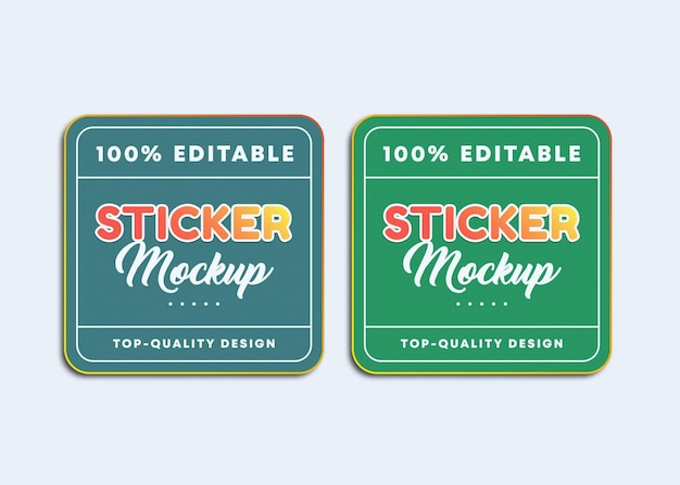 HighQuality Sticker Mockup Collection