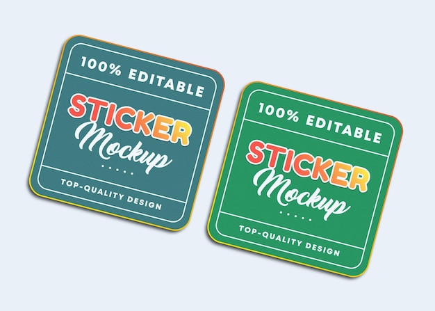 HighQuality Sticker Mockup Collection