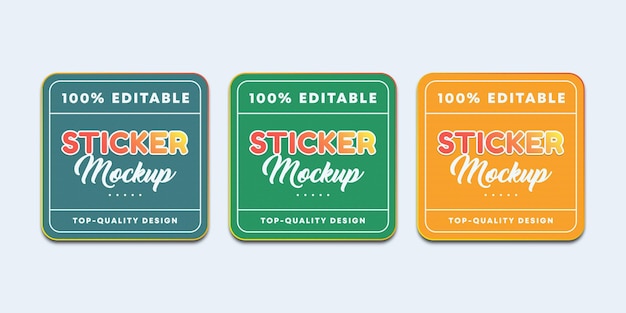 HighQuality Sticker Mockup Collection