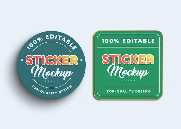 HighQuality Sticker Mockup Collection