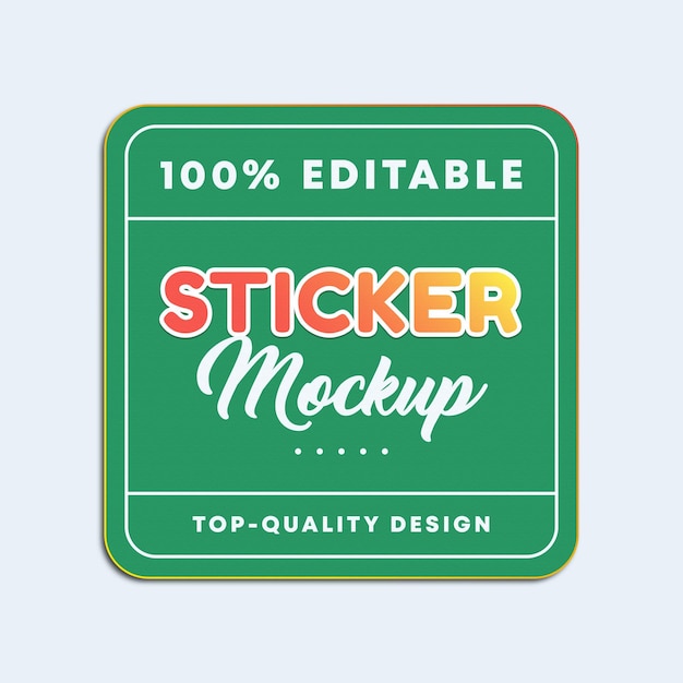 HighQuality Sticker Mockup Collection