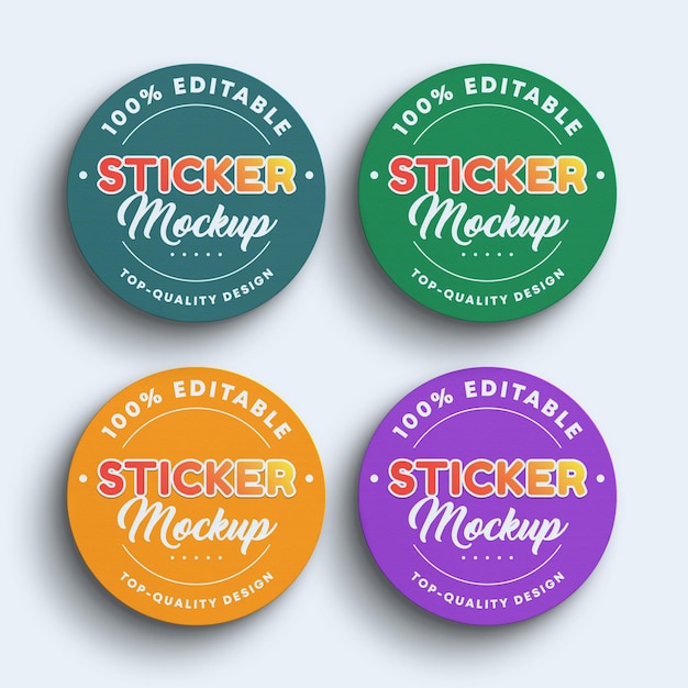 highquality sticker mockup collection