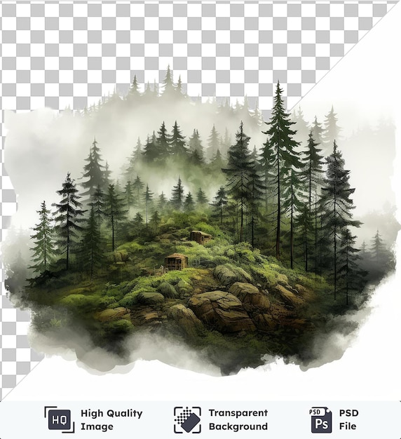 Highquality transparent psd realistic photographic environmentalist_s forest