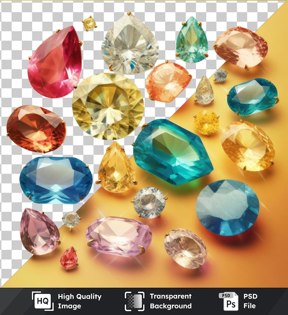 Highquality transparent psd realistic photographic jewelry maker_s gemstones