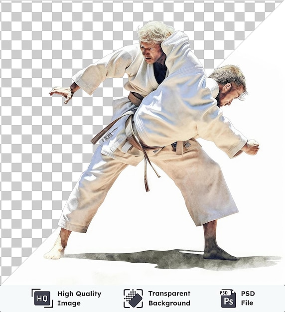 Highquality psd trasparente fotografico realistico judo master_s partita di judo