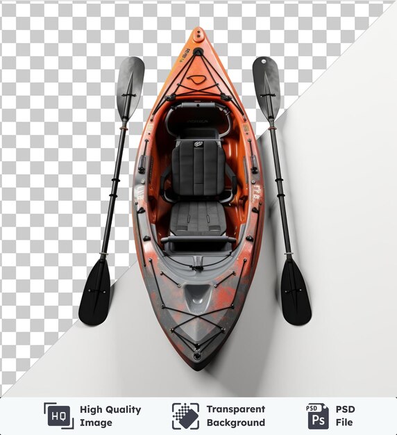 Highquality transparent psd realistic photographic kayaker_s kayak