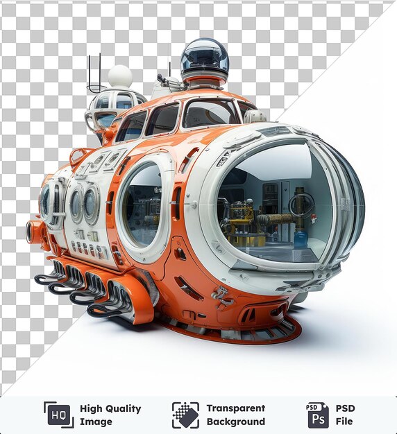 PSD highquality transparent psd realistic photographic oceanographer_s submersible