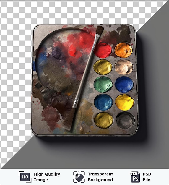 Highquality transparent psd realistic photographic painter_s palette