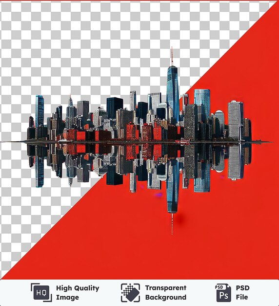 Highquality transparent psd realistic photographic urban planner_s city skyline