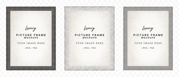 PSD highresolution contemporary light amp dark metalic frame mockup pack