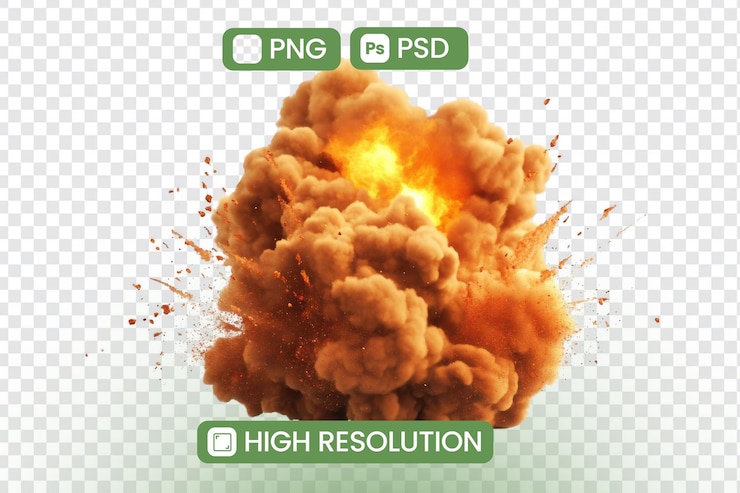 PSD highresolution dust explosion png and psd download fiery orange smoke cloud graphic resource for visual effects and design projects perfect for animated films games and more