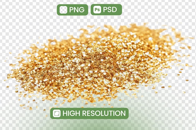 HighResolution Gold Glitter Download PNG and PSD Files for Sparkling Designs Festive Decorations and Creative Projects Ideal for adding shimmer and shine to digital art and graphic design