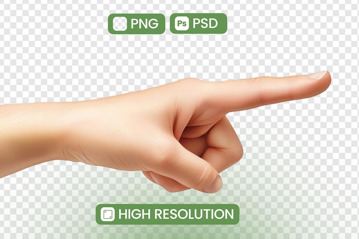 PSD highresolution hand pointing png psd downloads a guide to utilizing graphic resources for digital projects ideal for website design and user interfaces with simple clean aesthetics