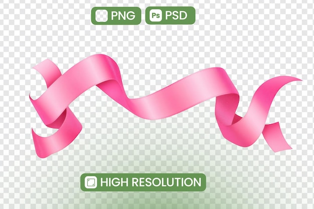 highresolution pink ribbon swirls gracefully representing elegance and sophistication a design element for festive occasions and celebrations