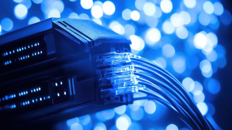 PSD hightech network server with fiber optic cables