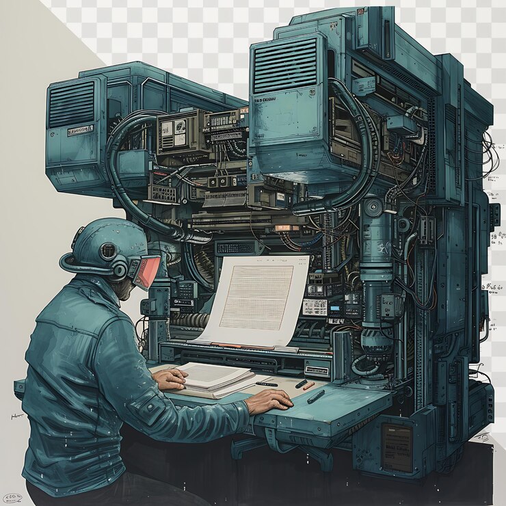 PSD hightech office copy machine in action