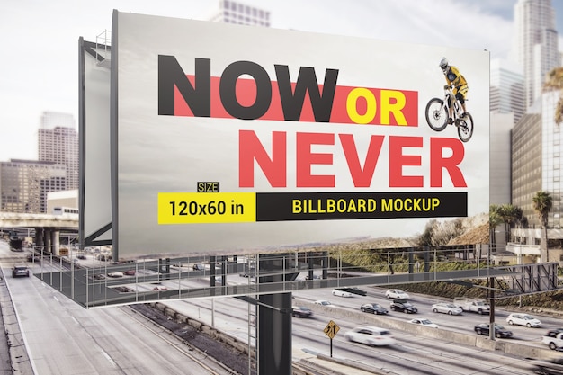 Highway billboard mockup