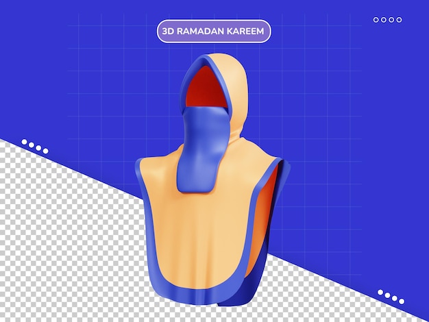 PSD hijab 3d icon