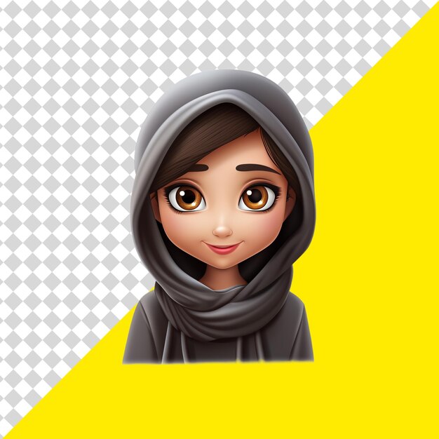 PSD hijab girl character