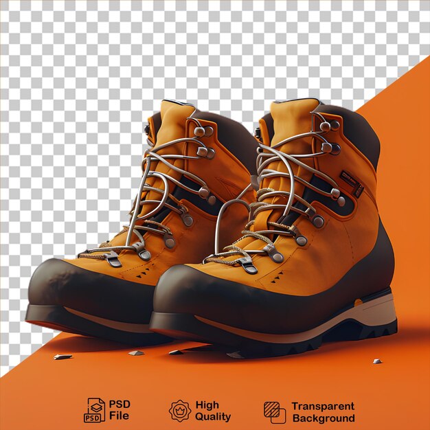 PSD hiking boot isolated on transparent background include png file