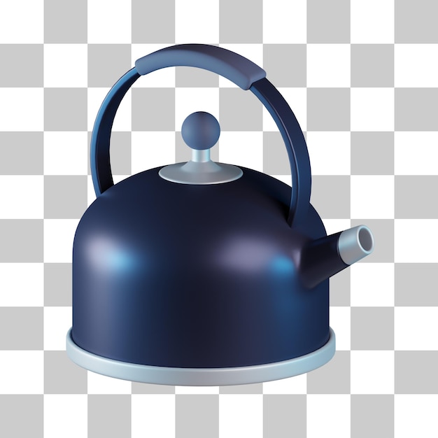 PSD hiking kettle 3d icon