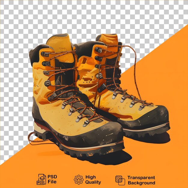 PSD hiking shoes isolated on transparent background include png file