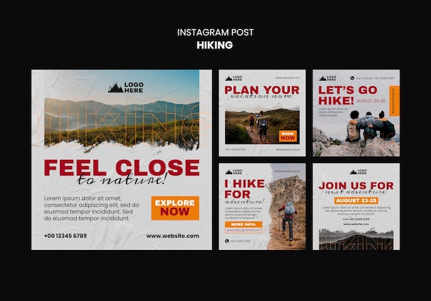 hiking template design