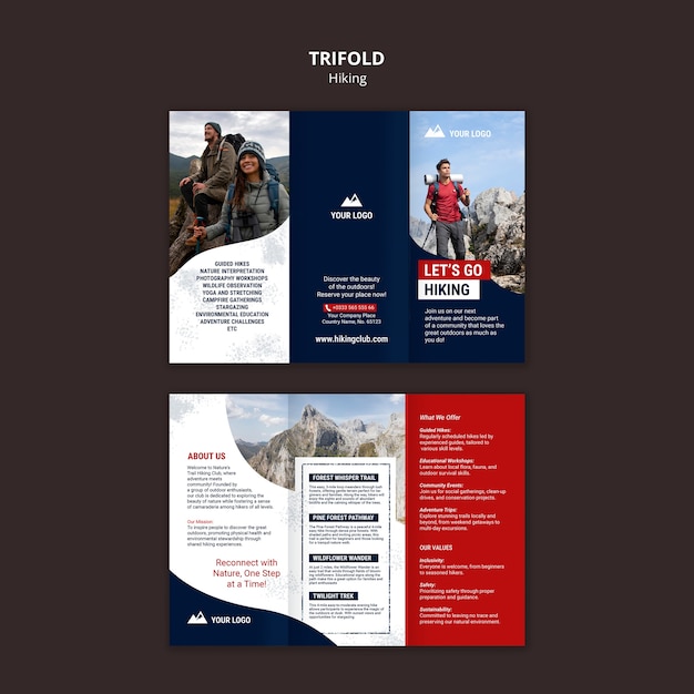 hiking  template design